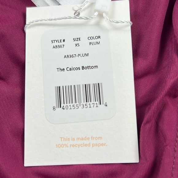 Andie Swim The Caicos Bikini Hipster Bottom in Plum Purple Size XS NWT - Picture 9 of 11